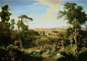 Blick auf Rom in der Landschaft der Campagna 1844