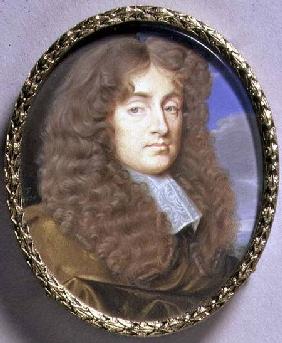 Portrait Miniature of a Man in Brown Velvet 1675  on