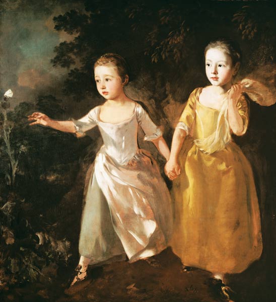 Die Töchter des Künstlers fangen einen Schmetterling von Thomas Gainsborough
