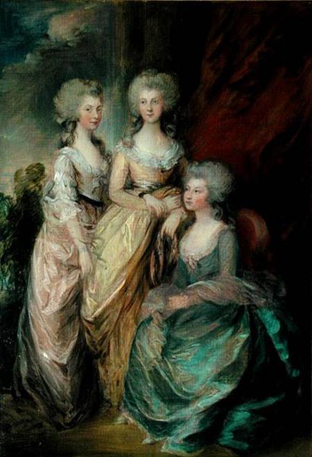 The three eldest daughters of George III: Princesses Charlotte von Thomas Gainsborough