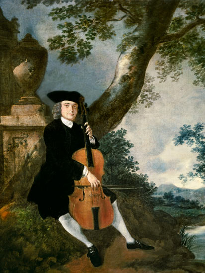 The Rev. John Chafy Playing a Cello von Thomas Gainsborough
