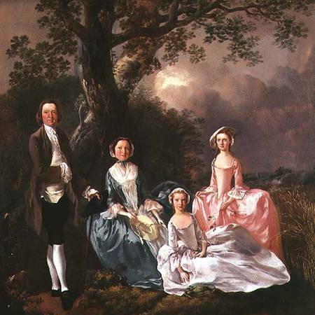 Mr. & Mrs. John Gravenor and Daughters von Thomas Gainsborough