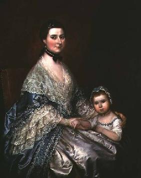 Mrs. Bedingfield and her Daughter 1760s