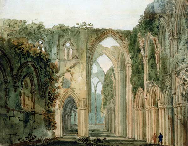Interior of Tintern Abbey von Thomas Girtin