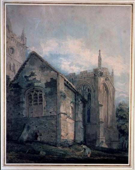 The Ancient Charnel House, Holy Trinity Church, Stratford-upon-Avon  on von Thomas Girtin