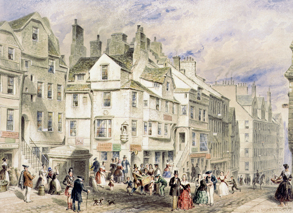 High Street, Edinburgh, showing John Knox's House von Thomas Hosmer Shepherd