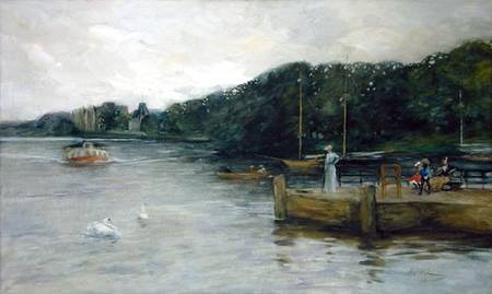 The Alster with the Steamboat Jetty at Raven Road von Thomas Ludwig Herbst