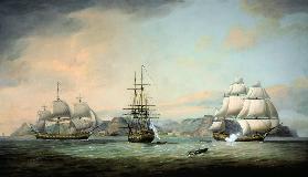 East Indiaman Ceres off St Helena 1788