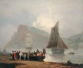 Boarding the Ferry at Teignmouth 1821