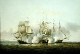 HMS Gore in Action With the French Brigs 'Palinure' and 'Pilade'