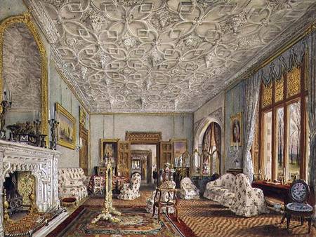 Drawing Room in the Gothic Style von Thomas Mann Baynes