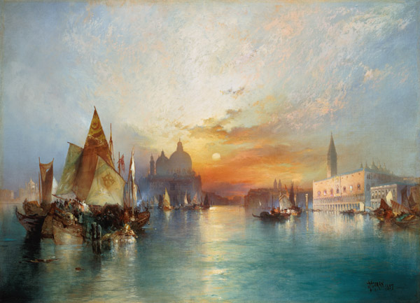 Sonnenuntergang über Venedig von Thomas Moran