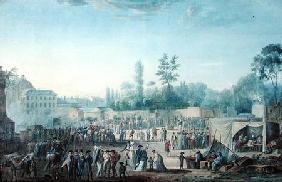 View of the Tuileries from the Place de la Revolution 1799  &