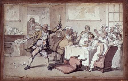Madness at the Dinner Table von Thomas Rowlandson