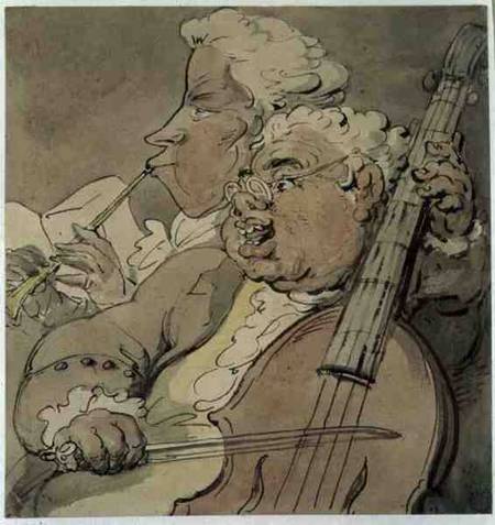 Two Musicians von Thomas Rowlandson