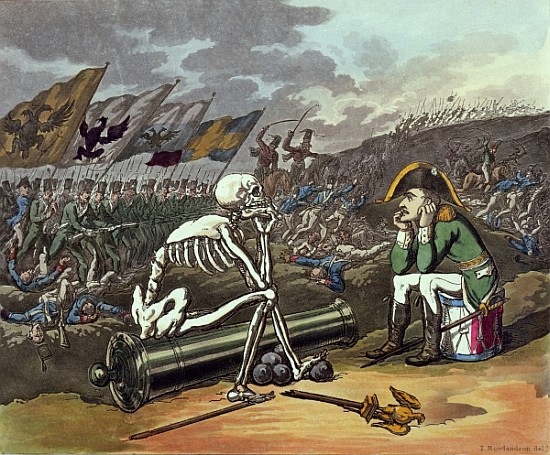 Napoleon and skeleton von Thomas Rowlandson