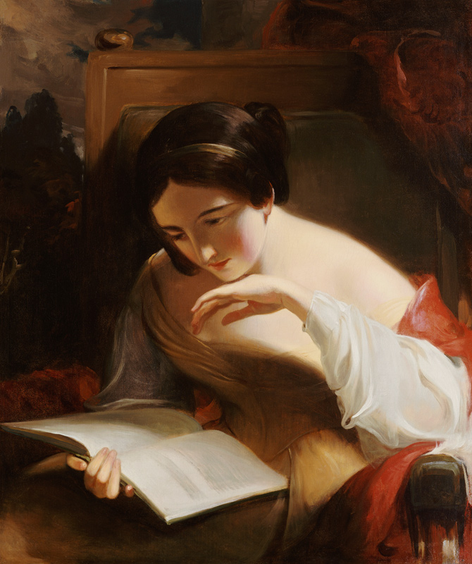 Bildnis eines lesenden Mädchens von Thomas Sully