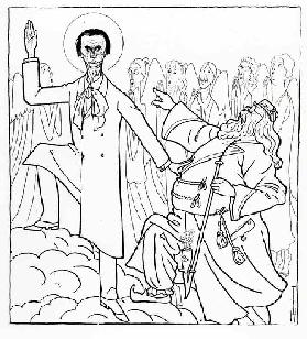 Karikatur von Rudolf Steiner, Illustration aus Simplicissimus 1925