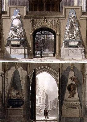 The Entrance into the Choir and the West Entrance, plate 20 from 'Westminster Abbey' 1812