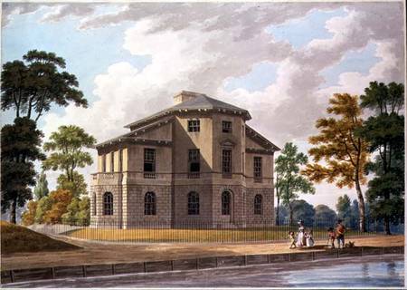North East View of Sir Charles Azgill's Villa at Richmond (pen & ink and w/c on paper) von Thomas van der Wilt