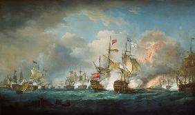 Die Seeschlacht von Trafalgar am 21. Oktober 1805. 1806
