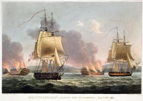 Sir J. T. Duckworth's Action off St. Domingo, February 6th 1806, engraved by Thomas Sutherland for J 1608