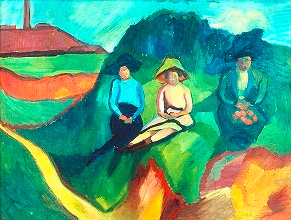 Drei Frauen im Grünen von Hans Thuar