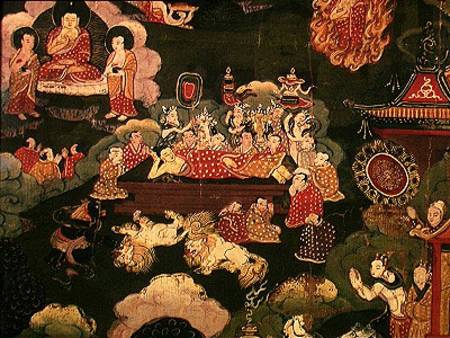 Parinirvana, from 'The Life of Buddha Sakyamuni' von Tibetan Art
