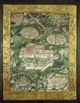 The Potala Palace, Lhasa, Tibet (oil on canvas) von Tibetan School, (18th century)