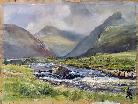 Bundorragha River, Kings and Rock Pools, Co. Mayo, Ireland, 1997 (w/c on paper) 