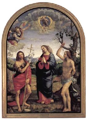 Madonna mit den Heiligen Johannes d.T. und Sebastian 1510