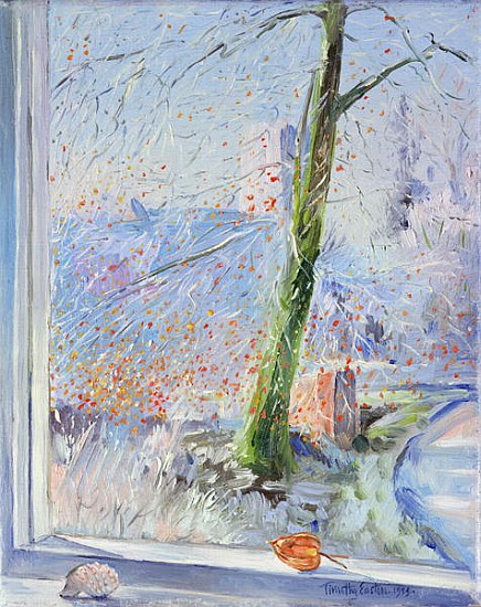 Beech Tree and Haw Frost, 1989 (oil on canvas)  von Timothy  Easton
