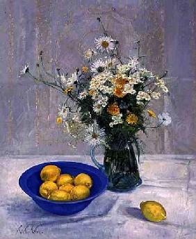 Summer Daisies and Lemons, 1990 (oil on canvas) 