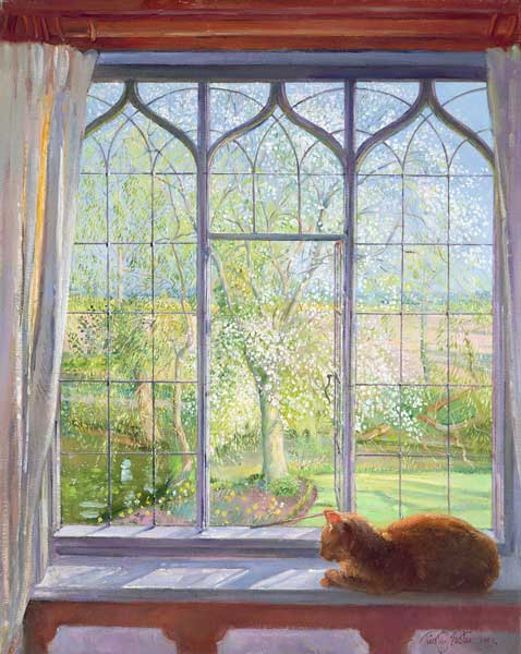 Window in Spring, 1992  von Timothy  Easton