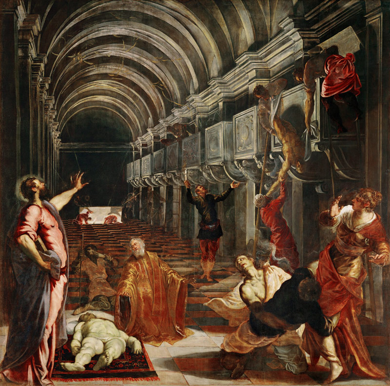 Auffindung der Leiche des Hl. Markus von Tintoretto (eigentl. Jacopo Robusti)