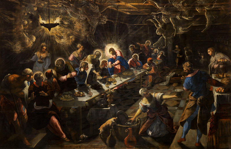 Das letzte Abendmahl von Tintoretto (eigentl. Jacopo Robusti)