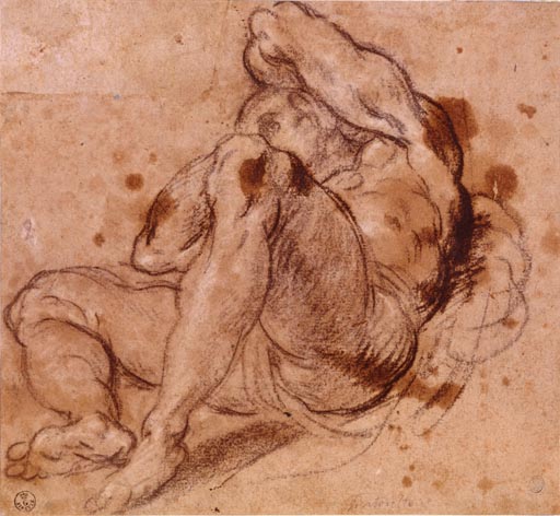 Aktstudie von Tintoretto (eigentl. Jacopo Robusti)
