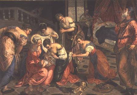 The Birth of St. John the Baptist von Tintoretto (eigentl. Jacopo Robusti)