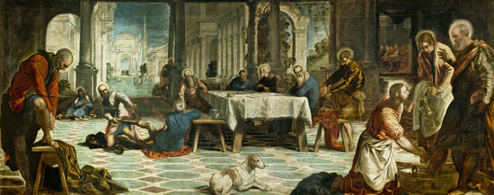 Christ Washing the Disciples' Feet von Tintoretto (eigentl. Jacopo Robusti)
