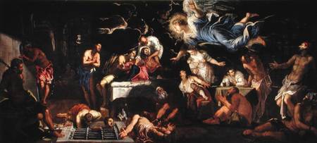 St. Roch Visited by an Angel in Prison von Tintoretto (eigentl. Jacopo Robusti)