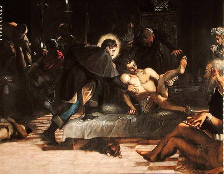 Saint Roch curing the Plague von Tintoretto (eigentl. Jacopo Robusti)