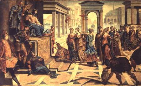 Solomon and the Queen of Sheba von Tintoretto (eigentl. Jacopo Robusti)