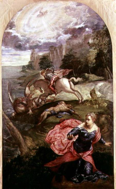 St.George and the Dragon von Tintoretto (eigentl. Jacopo Robusti)