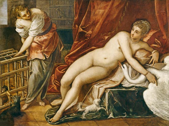 Leda mit dem Schwan von Tintoretto (Werkstatt)