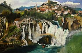 Der Wasserfall von Jajce 1903