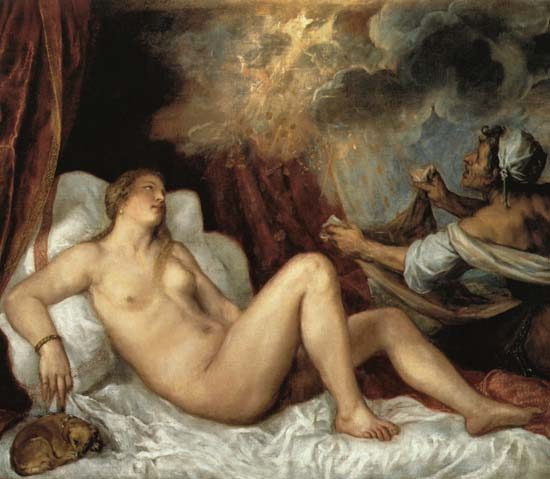Danae Receiving the Shower of Gold von Tizian (Tiziano Vercellio/ Titian)