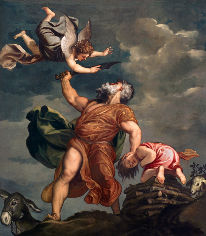 Tizian, Abraham opfert Isaak von Tizian (Tiziano Vercellio/ Titian)