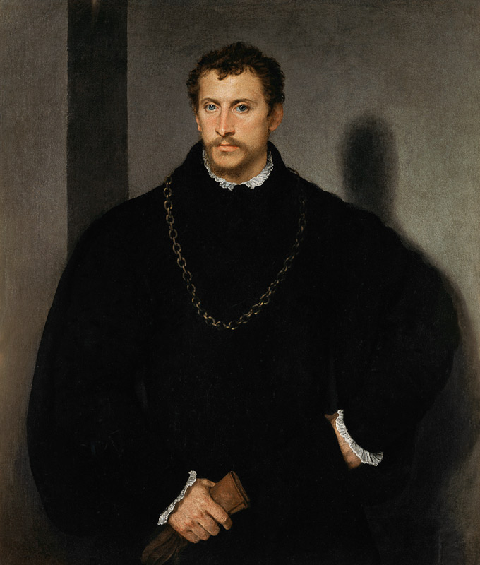 Portrait of an Unknown Man (The Man with Grey Eyes, or The Englishman) von Tizian (Tiziano Vercellio/ Titian)