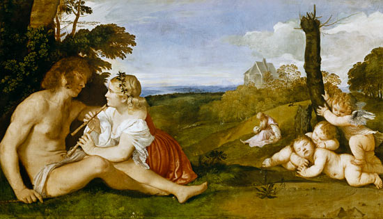 Allegorie der Lebensalter von Tizian (Tiziano Vercellio/ Titian)
