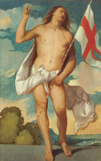Der auferstandene Christus. von Tizian (Tiziano Vercellio/ Titian)